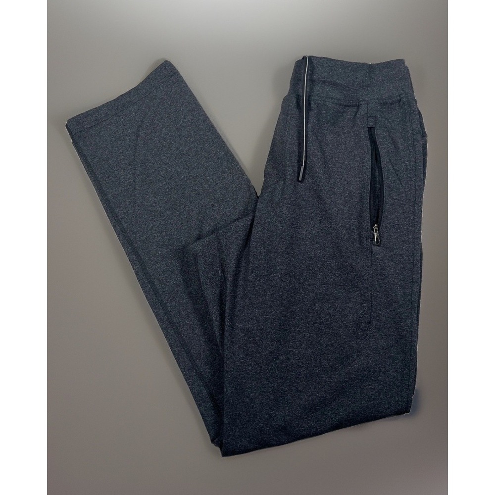 Lululemon Kung Fu Pant Mens Medium M Charcoal Gray Open Hem Sweatpants Straight